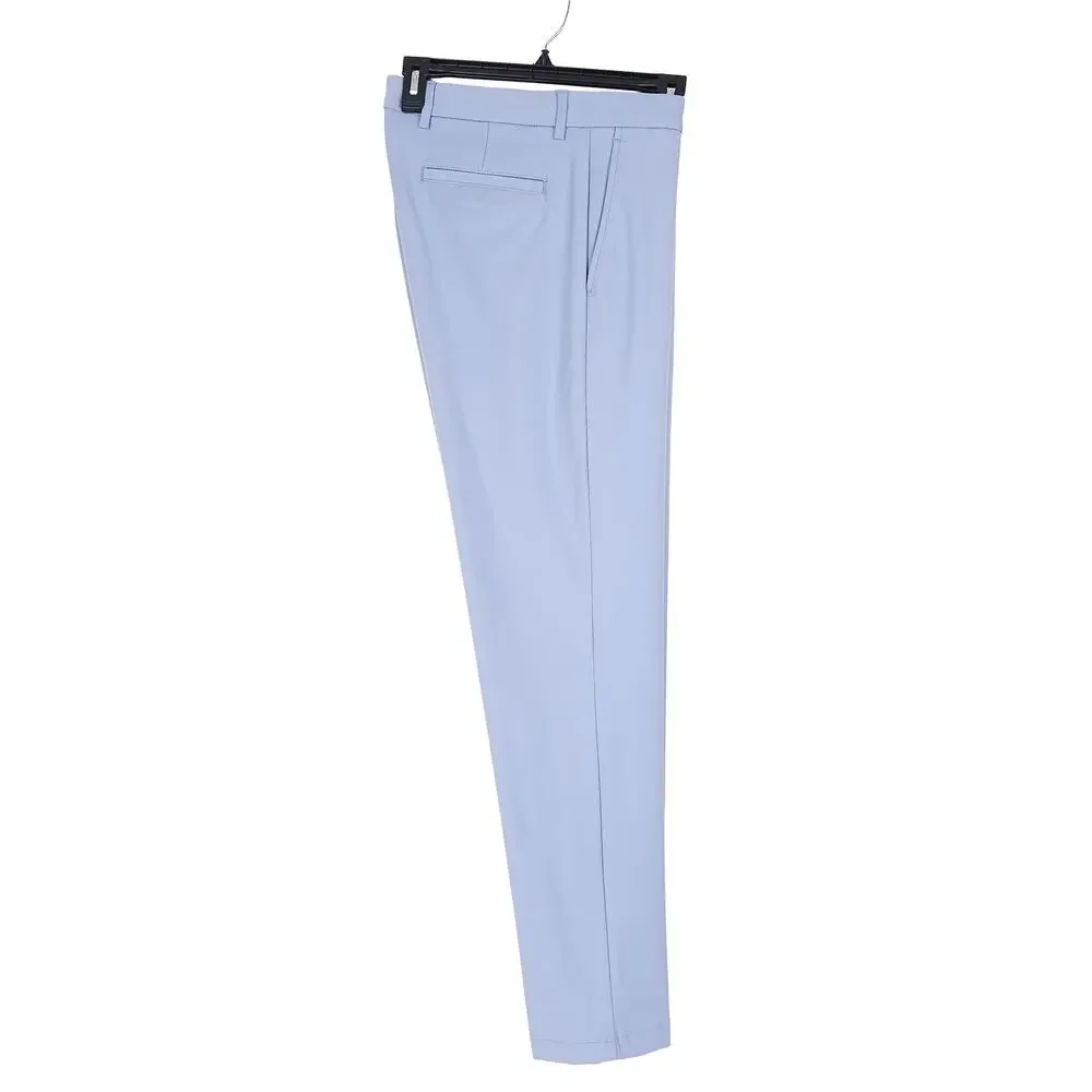Michael Kors Mens Classic Fit Dress Pant 38x32 Pale Blue Stretch Cotton *Defect*